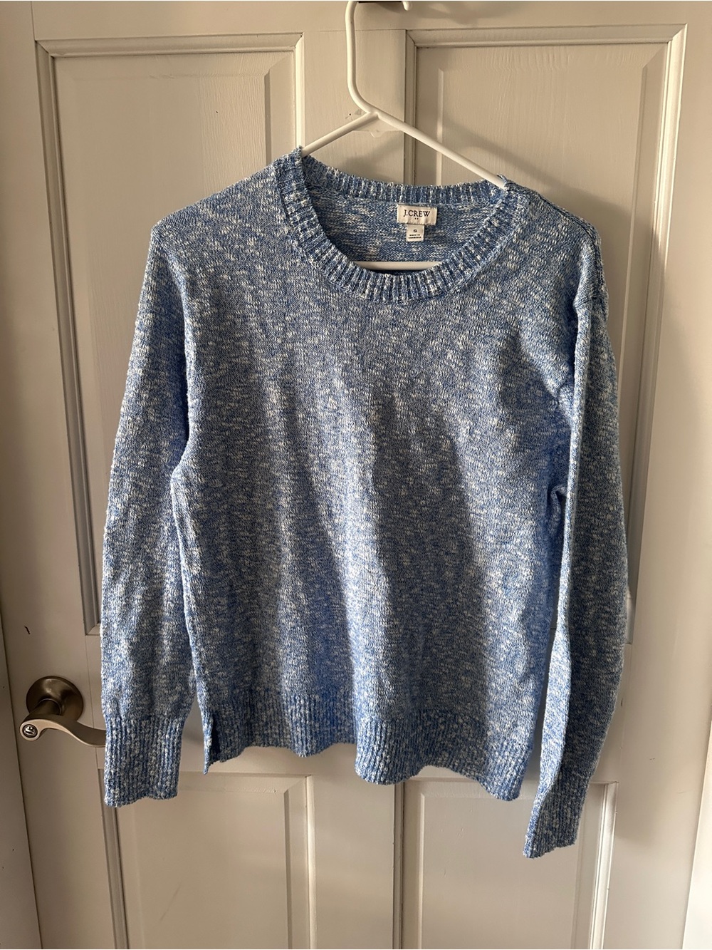 J.Crew Women’s Marled Crewneck Sweater Blue White Size S - EUC